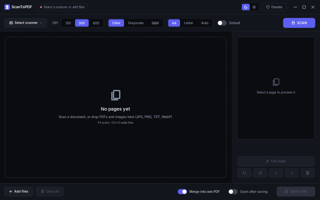 ScanToPDF screenshot